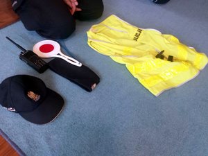 Policjanci na spotkaniu w żłobku