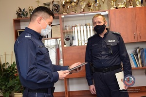 Pożegnanie dyżurnego, który przeszedł na policyjną emeryturę