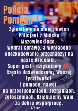 Grafika zamieszczona na portalu społecznościowym Domu Dziecka w Siennicy