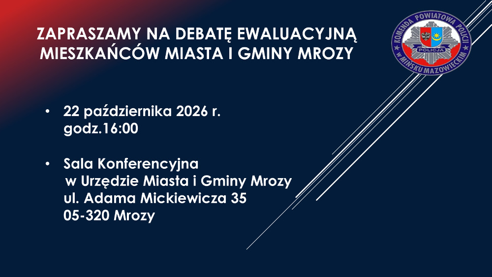 Debata społeczna dla mieszkańców Miasta i Gminy Mrozy